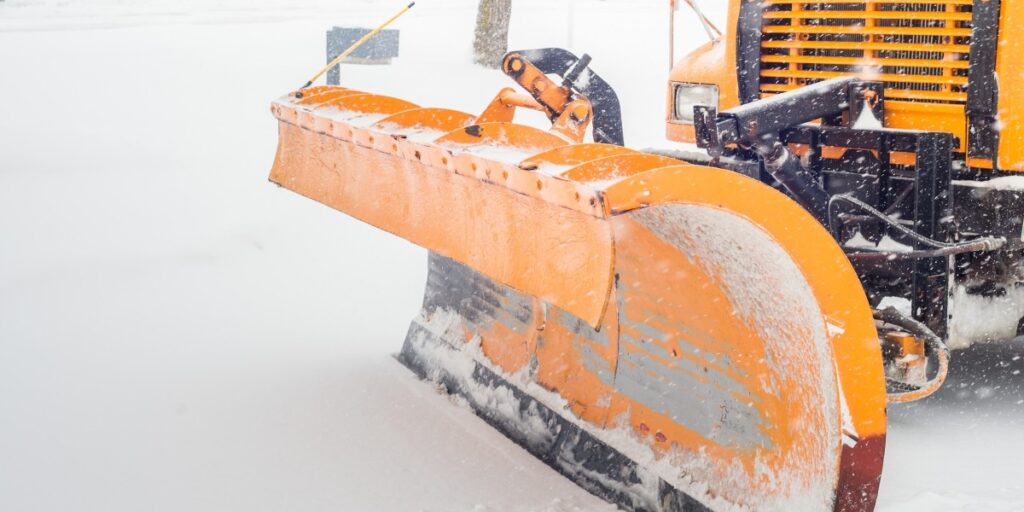 snow plow up close