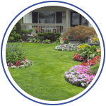 floral beds throughout yard